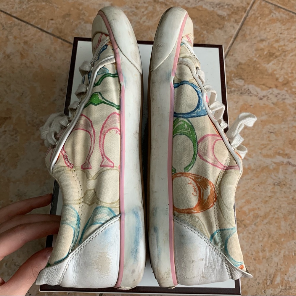 COACH Y2K multicolor colorful rainbow logo sneaker - Picture 4 of 11